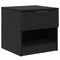 vidaXL Bed Cabinet 2 pcs Black oak 40 x 39 x 40 cm Engineered wood