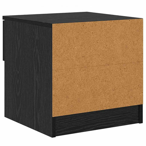 vidaXL Bed Cabinet 2 pcs Black oak 40 x 39 x 40 cm Engineered wood