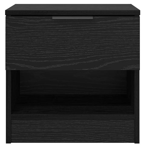 vidaXL Bed Cabinet 2 pcs Black oak 40 x 39 x 40 cm Engineered wood