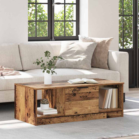 vidaXL Coffee Table Old wood 100 x 50 x 36 cm Engineered wood
