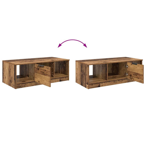 vidaXL Coffee Table Old wood 100 x 50 x 36 cm Engineered wood