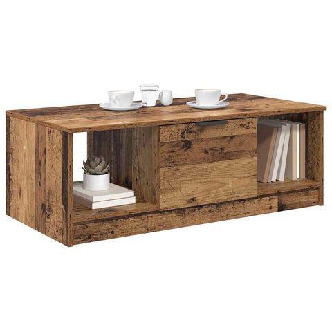 vidaXL Coffee Table Old wood 100 x 50 x 36 cm Engineered wood