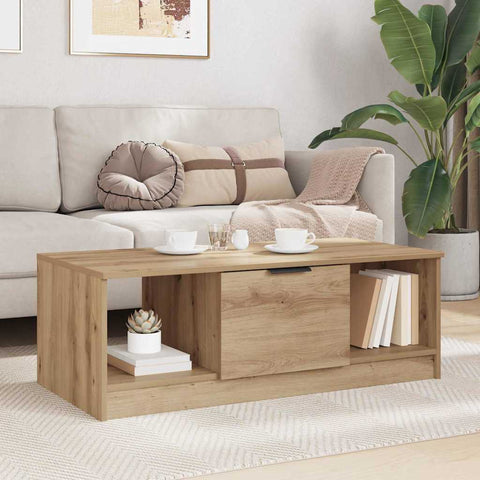 vidaXL Coffee Table Artisan oak 100 x 50 x 36 cm Engineered wood