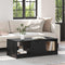 vidaXL Coffee Table Black oak 100 x 50 x 36 cm Engineered wood