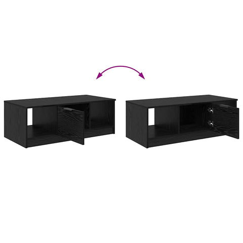 vidaXL Coffee Table Black oak 100 x 50 x 36 cm Engineered wood