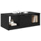vidaXL Coffee Table Black oak 100 x 50 x 36 cm Engineered wood