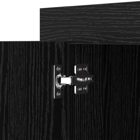 vidaXL Sideboard Black oak 40 x 80 x 75 cm Engineered wood