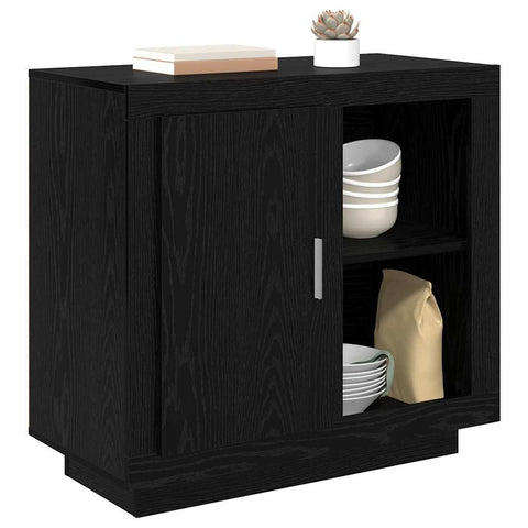 vidaXL Sideboard Black oak 40 x 80 x 75 cm Engineered wood