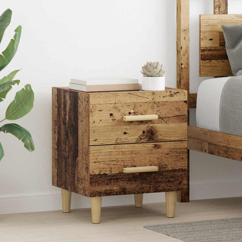 vidaXL Bed Cabinet Old wood 40 x 35 x 47.5 cm Engineered wood
