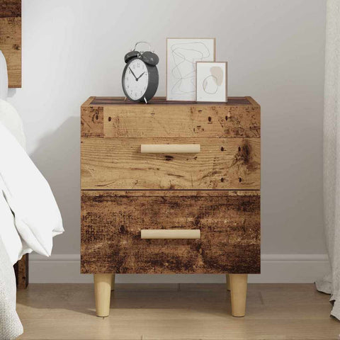 vidaXL Bed Cabinet Old wood 40 x 35 x 47.5 cm Engineered wood