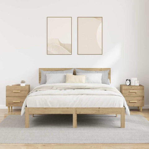 vidaXL Bed Cabinet 2 pcs Artisan oak 40 x 35 x 47.5 cm Engineered wood
