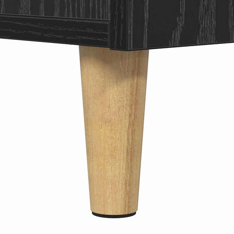 vidaXL Bed Cabinet Black oak 40 x 35 x 47.5 cm Engineered wood