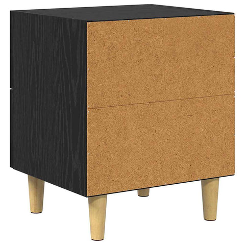 vidaXL Bed Cabinet Black oak 40 x 35 x 47.5 cm Engineered wood