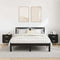 vidaXL Bed Cabinet 2 pcs Black oak 40 x 35 x 47.5 cm Engineered wood