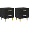 vidaXL Bed Cabinet 2 pcs Black oak 40 x 35 x 47.5 cm Engineered wood