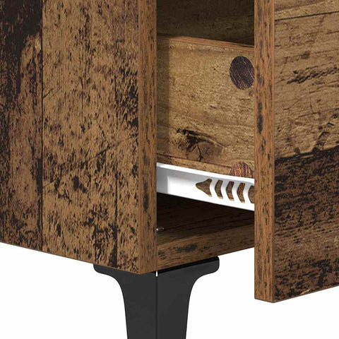 vidaXL Bed Cabinet Old wood 40 x 35 x 47.5 cm Engineered wood