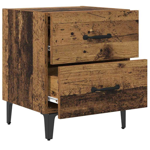 vidaXL Bed Cabinet Old wood 40 x 35 x 47.5 cm Engineered wood