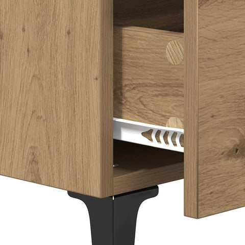 vidaXL Bed Cabinet Artisan oak 40 x 35 x 47.5 cm Engineered wood