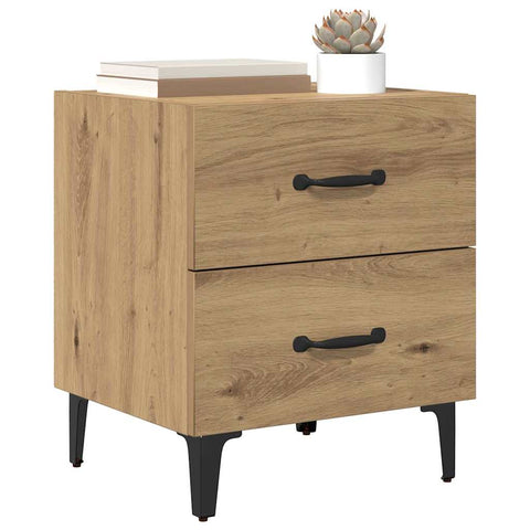 vidaXL Bed Cabinet Artisan oak 40 x 35 x 47.5 cm Engineered wood
