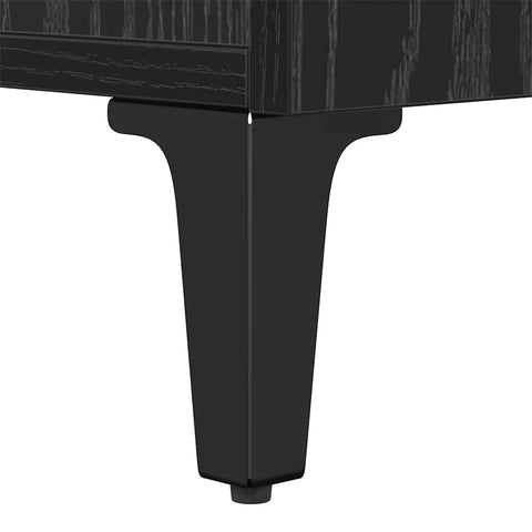 vidaXL Bed Cabinet Black oak 40 x 35 x 47.5 cm Engineered wood