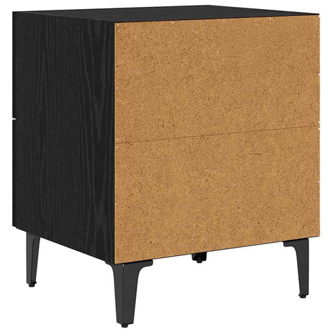 vidaXL Bed Cabinet Black oak 40 x 35 x 47.5 cm Engineered wood