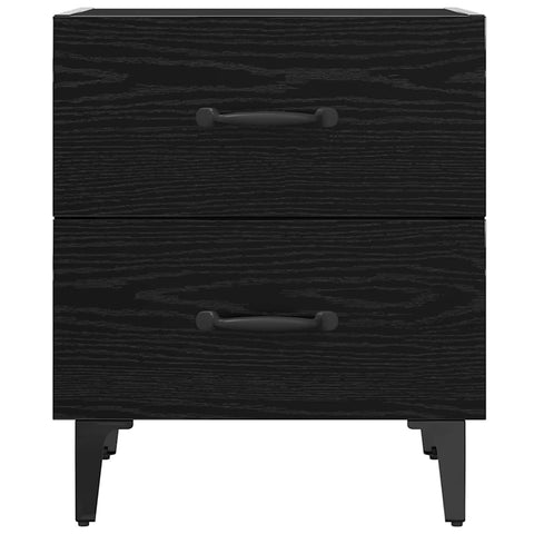 vidaXL Bed Cabinet Black oak 40 x 35 x 47.5 cm Engineered wood