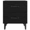 vidaXL Bed Cabinet Black oak 40 x 35 x 47.5 cm Engineered wood