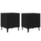 vidaXL Bed Cabinet 2 pcs Black oak 40 x 35 x 47.5 cm Engineered wood