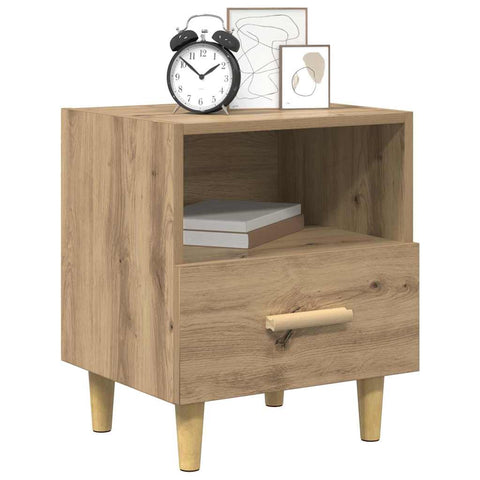 vidaXL Bedside Cabinet with Drawer 2 pcs Artisan oak 40 x 35 x 47.5 cm