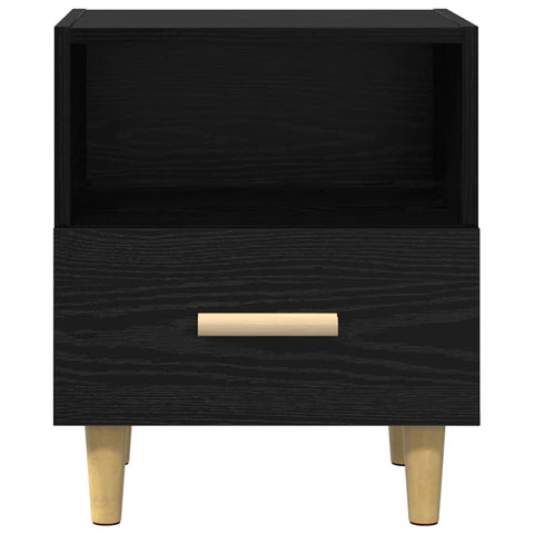 vidaXL Bedside Cabinet Black oak 40 x 35 x 47.5 cm Engineered wood