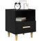 vidaXL Bedside Cabinet Black oak 40 x 35 x 47.5 cm Engineered wood