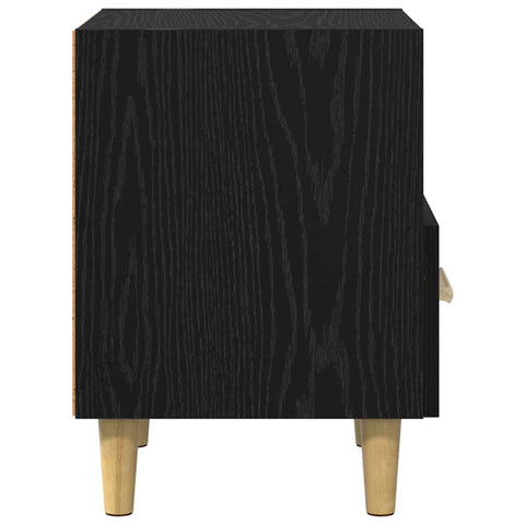 vidaXL Bedside Cabinet Black oak 40 x 35 x 47.5 cm Engineered wood