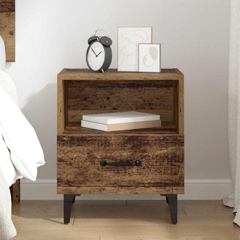 vidaXL Bedside Cabinet Old wood 40 x 35 x 47.5 cm Engineered wood