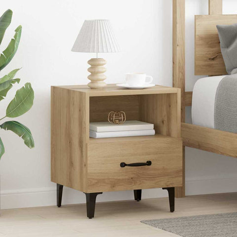 vidaXL Bedside Cabinet Artisan oak 40 x 35 x 47.5 cm Engineered wood