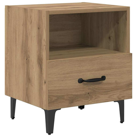 vidaXL Bedside Cabinet with Drawer 2 pcs Artisan oak 40 x 35 x 47.5 cm