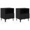 vidaXL Bedside Cabinet with Drawer 2 pcs Black oak 40 x 35 x 47.5 cm
