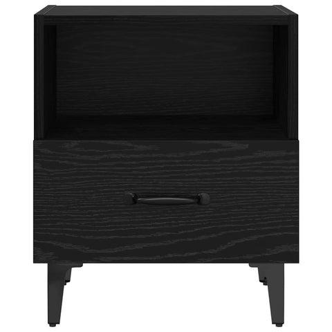 vidaXL Bedside Cabinet with Drawer 2 pcs Black oak 40 x 35 x 47.5 cm