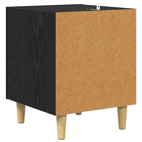 vidaXL Bedside Cabinet Black Oak 40 x 40 x 50 cm Engineered Wood