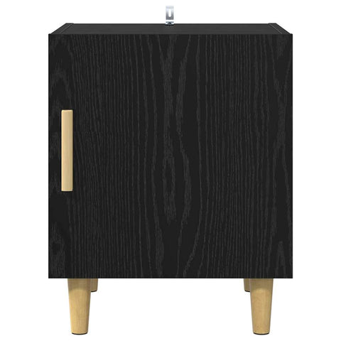vidaXL Bedside Cabinet Black Oak 40 x 40 x 50 cm Engineered Wood