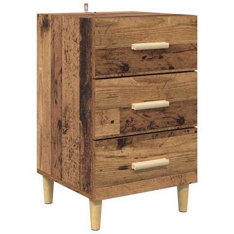 vidaXL Bedside Cabinet Old wood 40 x 40 x 66 cm Engineered wood