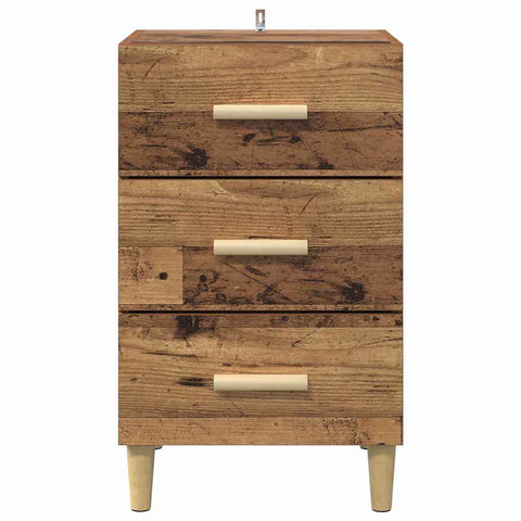 vidaXL Bedside Cabinet Old wood 40 x 40 x 66 cm Engineered wood