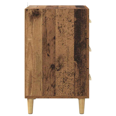 vidaXL Bedside Cabinet Old wood 40 x 40 x 66 cm Engineered wood