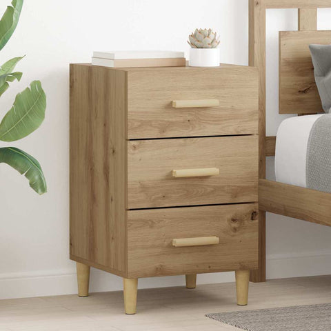 vidaXL Bedside Cabinet Artisan oak 40 x 40 x 66 cm Engineered wood