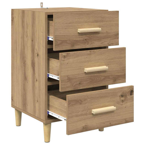 vidaXL Bedside Cabinet Artisan oak 40 x 40 x 66 cm Engineered wood