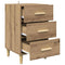 vidaXL Bedside Cabinet Artisan oak 40 x 40 x 66 cm Engineered wood