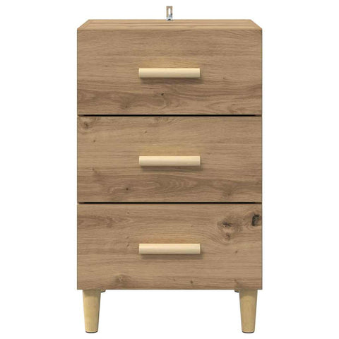 vidaXL Bedside Cabinet Artisan oak 40 x 40 x 66 cm Engineered wood