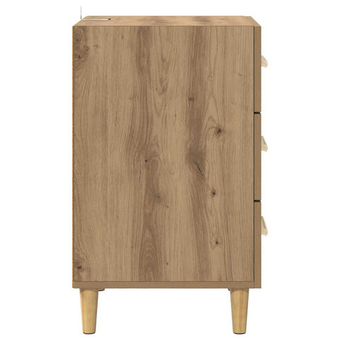vidaXL Bedside Cabinet Artisan oak 40 x 40 x 66 cm Engineered wood
