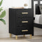 vidaXL Bedside Cabinet Black oak 40 x 40 x 66 cm Engineered wood