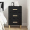 vidaXL Bedside Cabinet Black oak 40 x 40 x 66 cm Engineered wood