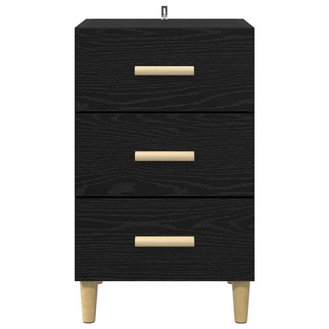 vidaXL Bedside Cabinet Black oak 40 x 40 x 66 cm Engineered wood